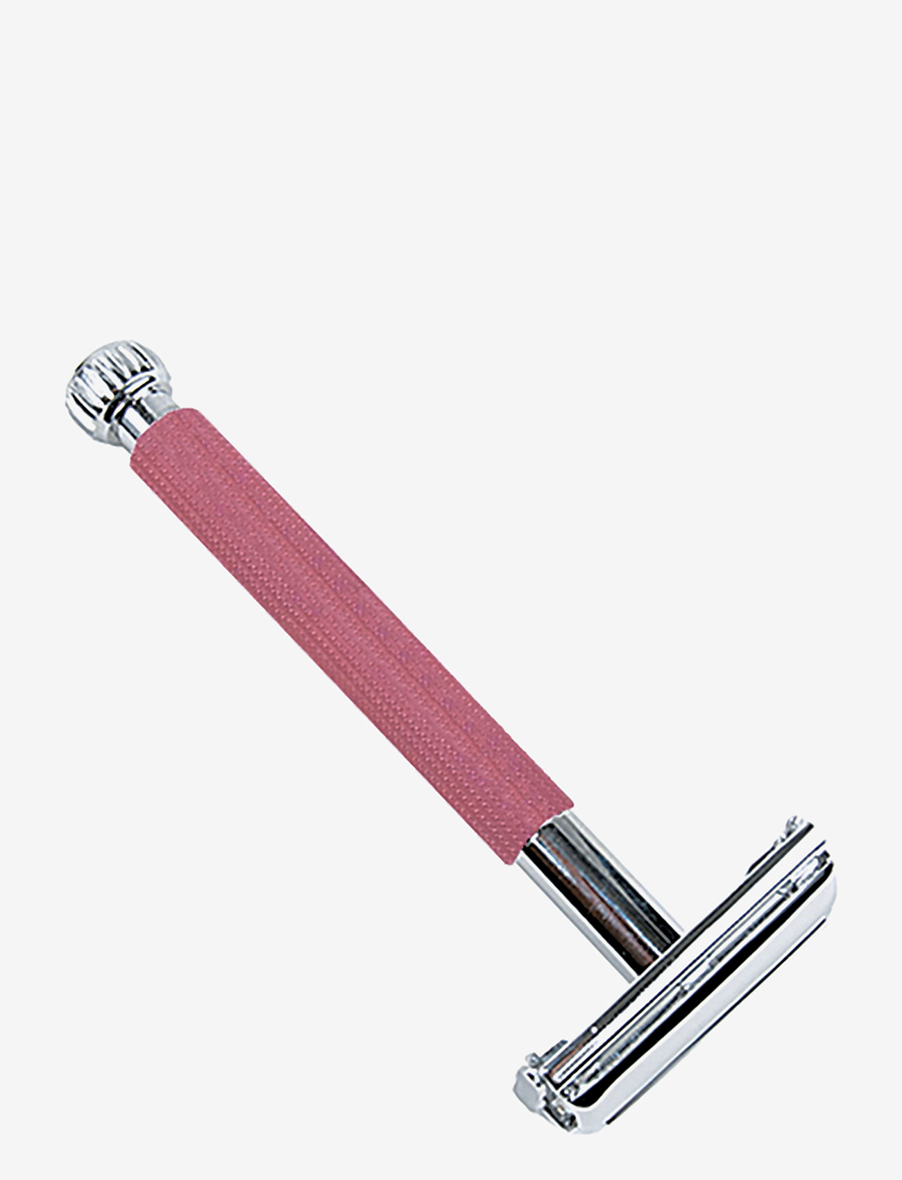Parker - 29L - Pink - Ladies Textured Long Handle Butterfly Open Safety Razor - rakning - pink - 0