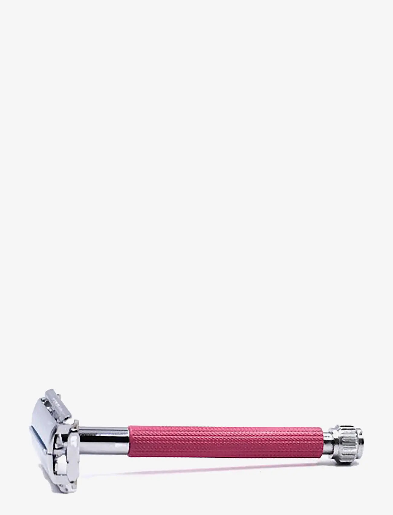 Parker - 29L - Pink - Ladies Textured Long Handle Butterfly Open Safety Razor - rakning - pink - 1
