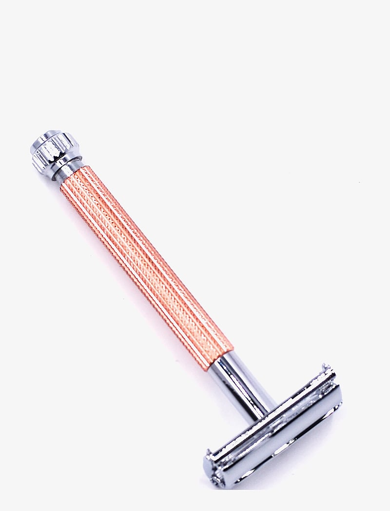 Parker - 29L - Rose Gold - Ladies Textured Long Handle Butterfly Open Safety Razor - raseerimine - rose gold - 0
