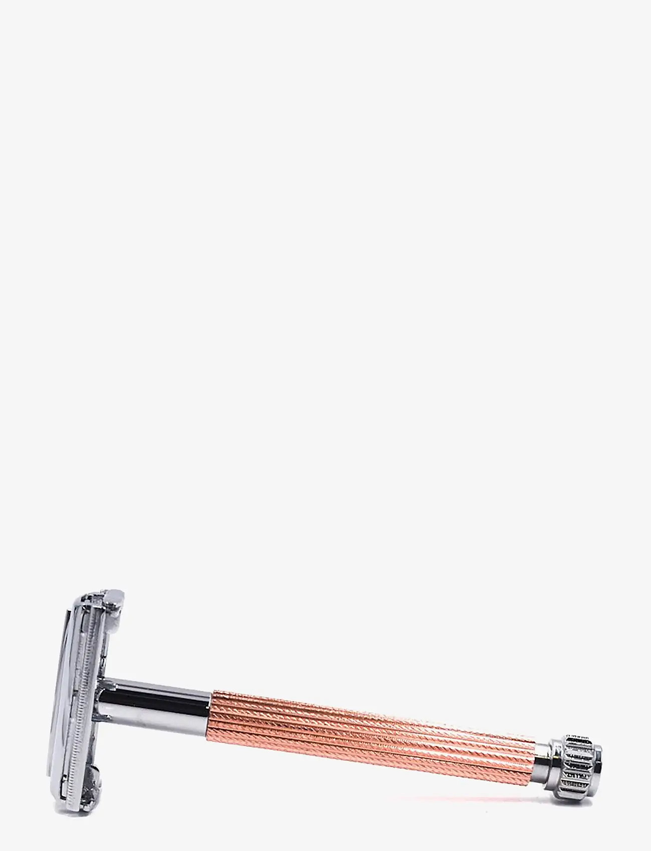 Parker - 29L - Rose Gold - Ladies Textured Long Handle Butterfly Open Safety Razor - raseerimine - rose gold - 1