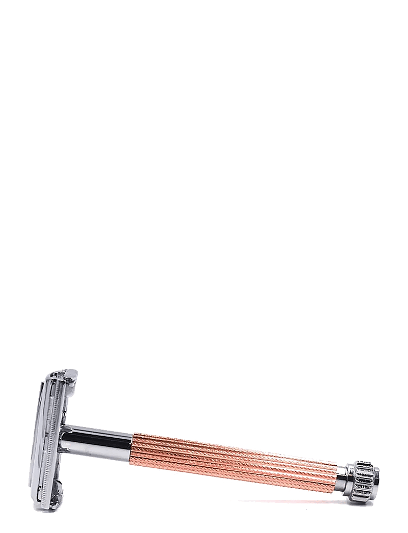 Parker - 29L - Rose Gold - Ladies Textured Long Handle Butterfly Open Safety Razor - raseerimine - rose gold - 1