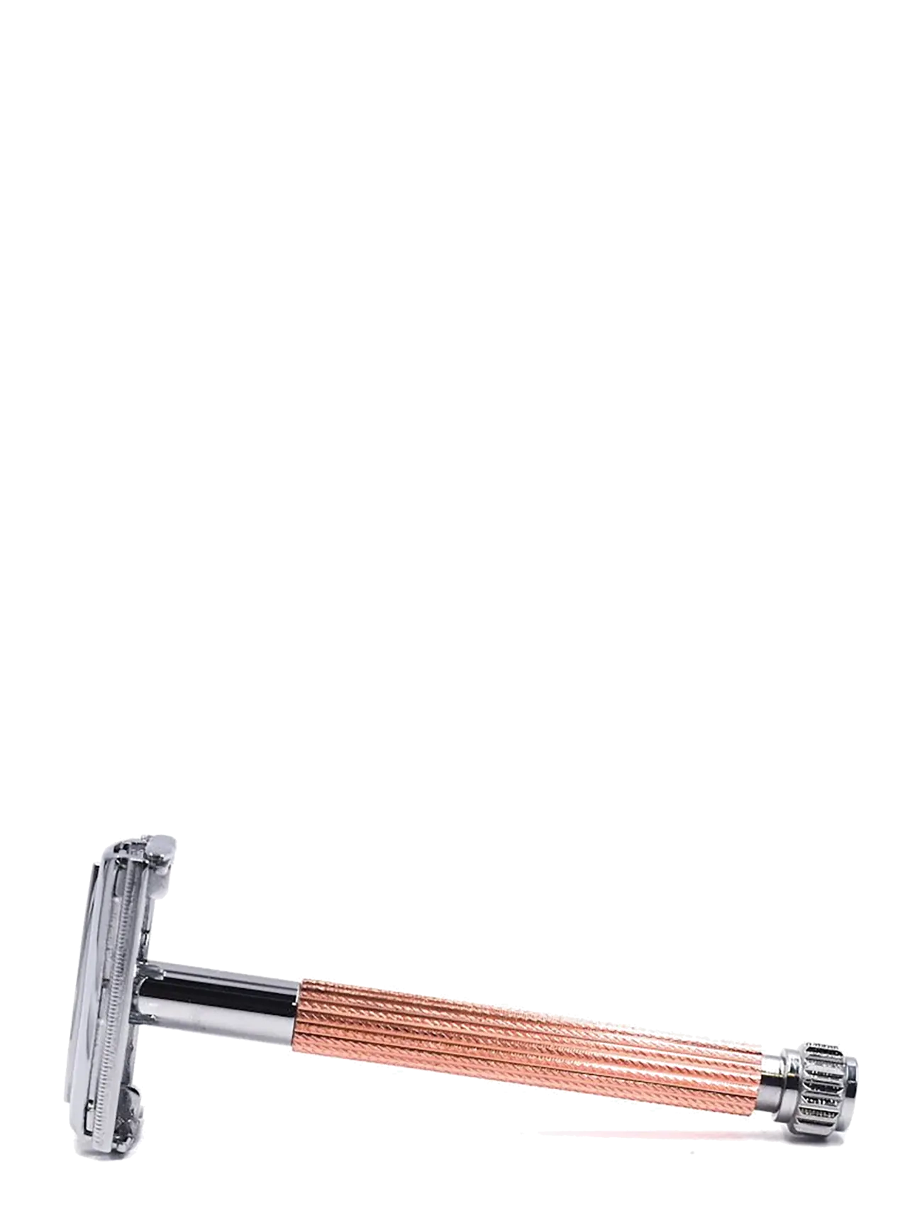 Parker - 29L - Rose Gold - Ladies Textured Long Handle Butterfly Open Safety Razor - barbering - rose gold - 1
