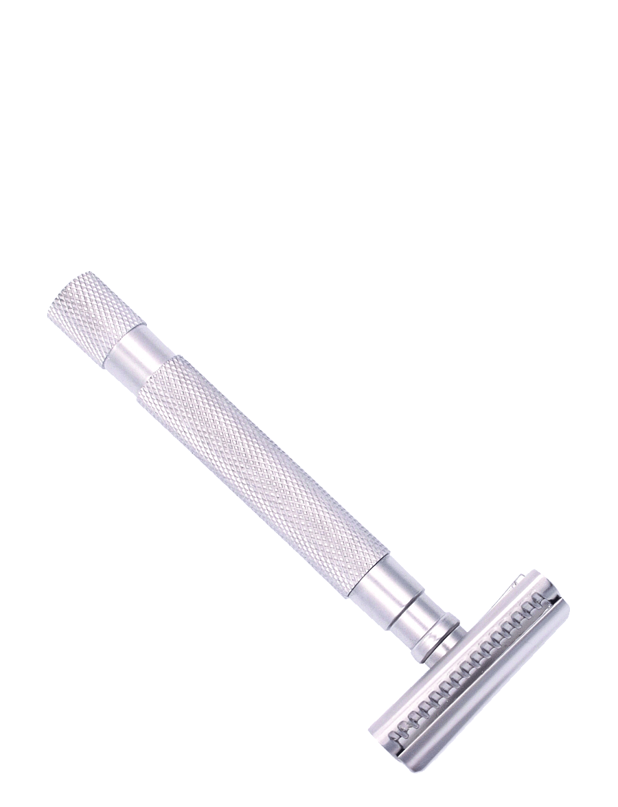 Parker - Parker 55SL-SC - Semi-Slant 3 Piece Safety Razor - Satin Ch - pardlid - satin chrome - 0