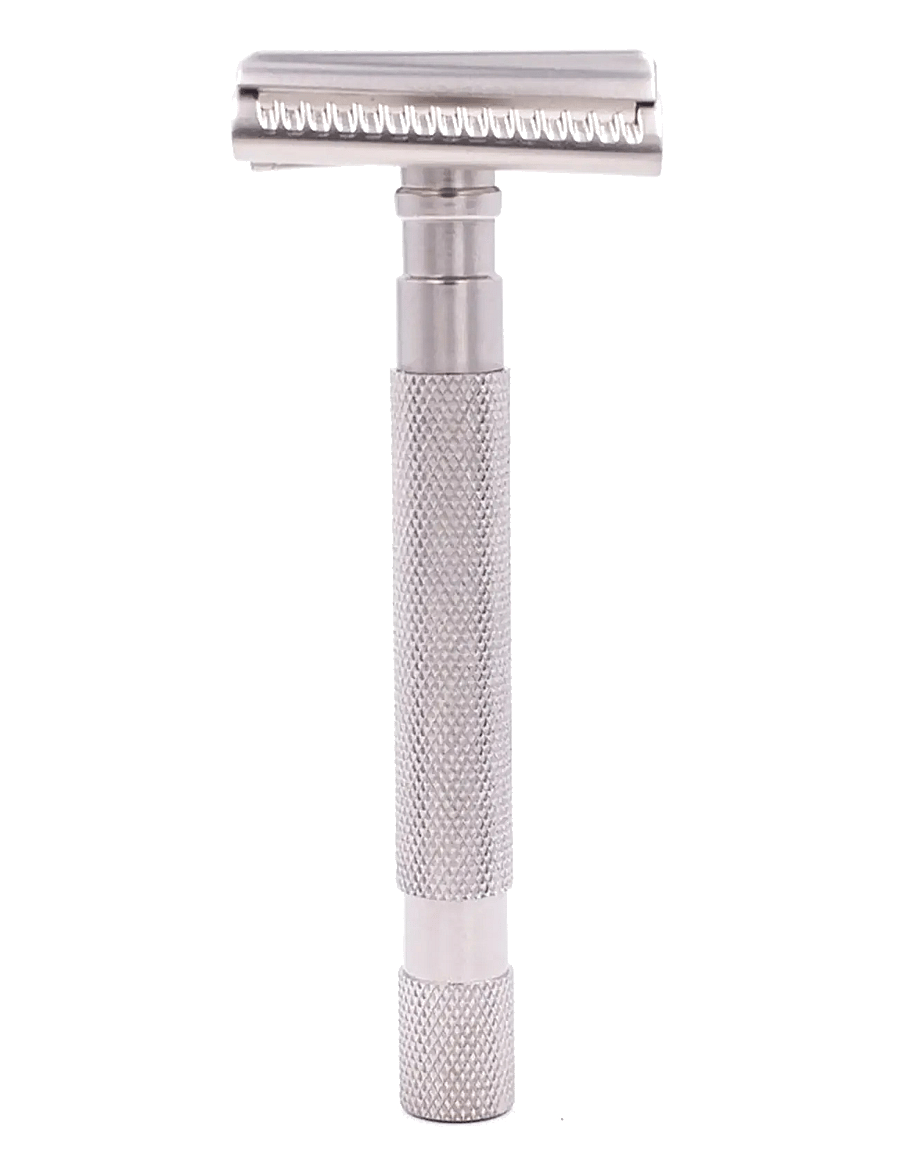 Parker - Parker 55SL-SC - Semi-Slant 3 Piece Safety Razor - Satin Ch - pardlid - satin chrome - 2