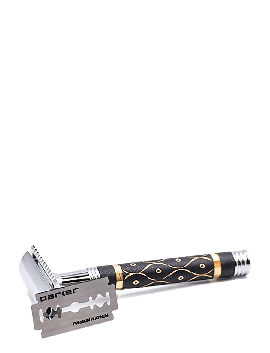 Parker - Parker 65R - Heavyweight Gray & Gold Sandstone Textured Hand - pardlid - gray & gold - 2