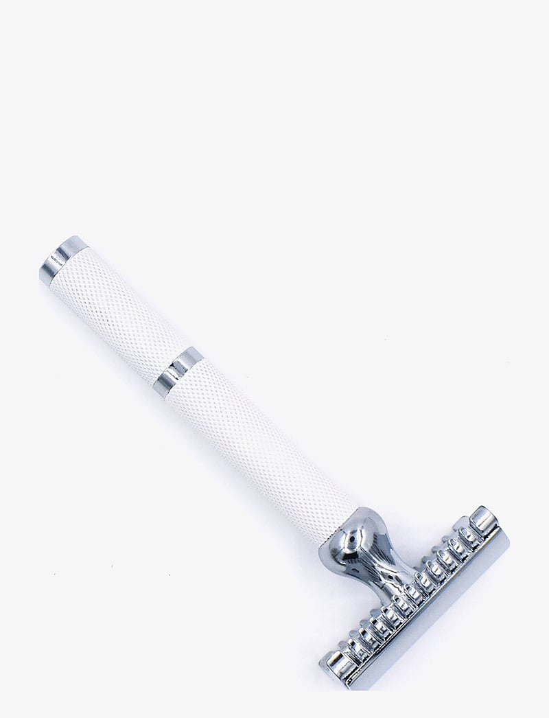 Parker - 70C - Unisex White & Chrome Handle Open Comb Head 3 Piece Safety Razor - päevitamiseelne - white - 0
