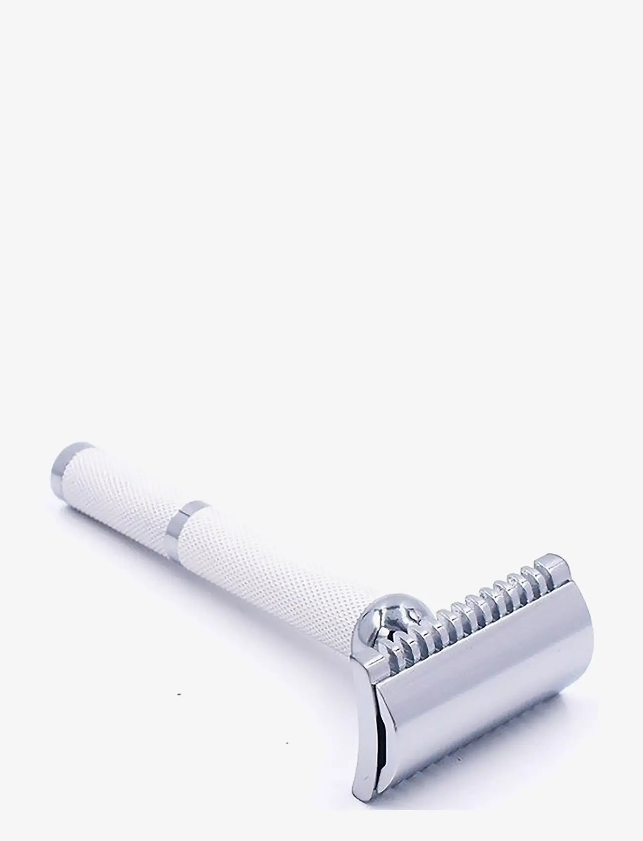 Parker - 70C - Unisex White & Chrome Handle Open Comb Head 3 Piece Safety Razor - päevitamiseelne - white - 2
