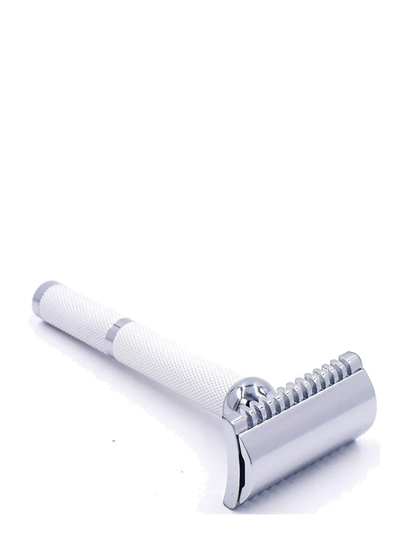 Parker - 70C - Unisex White & Chrome Handle Open Comb Head 3 Piece Safety Razor - päevitamiseelne - white - 2
