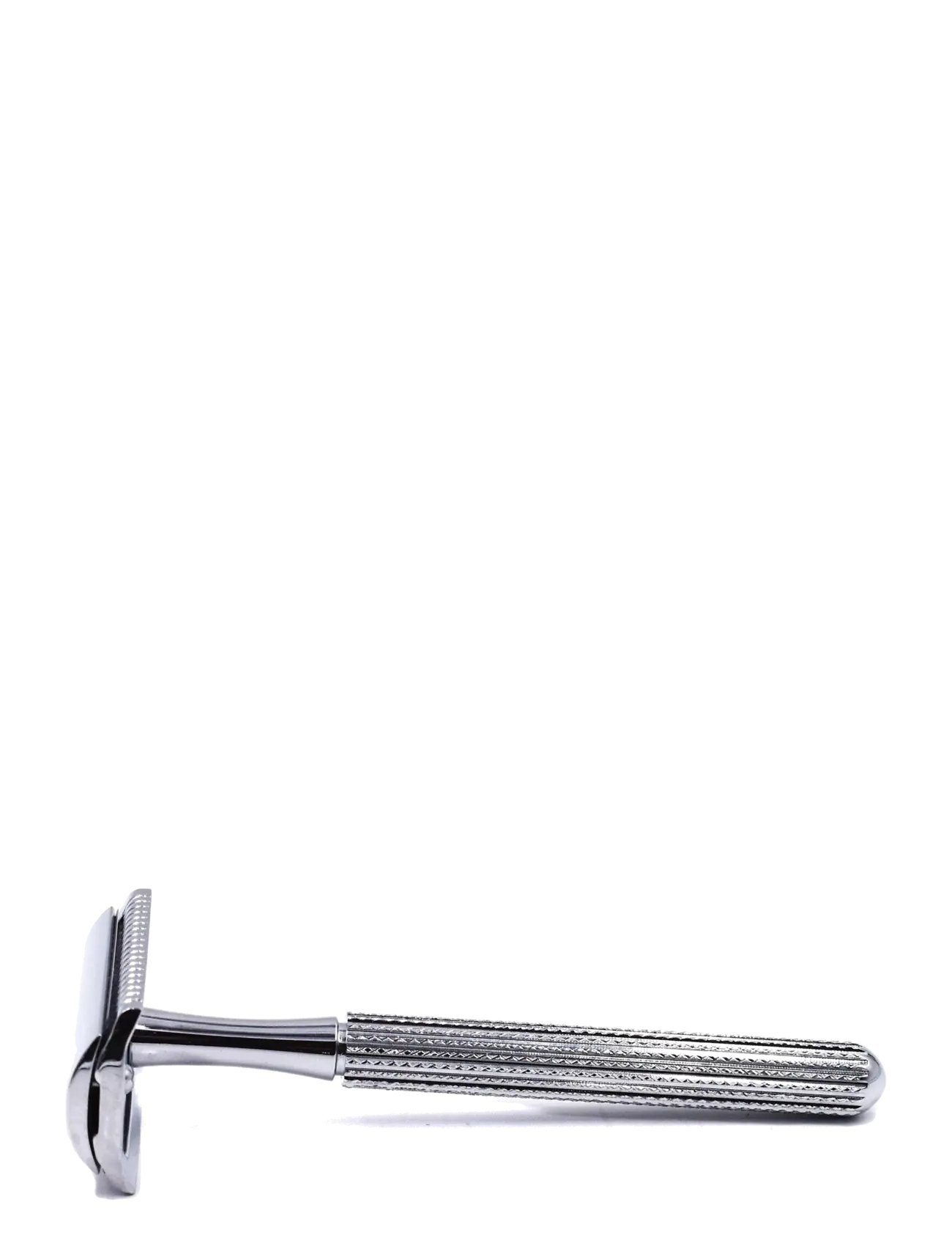 Parker - 78R - Chrome - Unisex Textured Long Handle Three piece Safety Razor with new Parker head - inför solen - chrome - 1