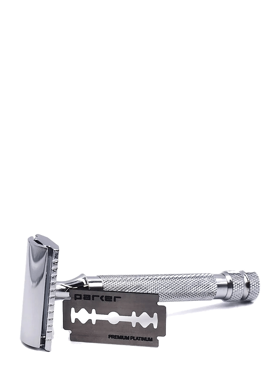 Parker - Parker 91R - Heavyweight Textured Chrome Grip 3 Piece Safety - pardlid - chrome - 2