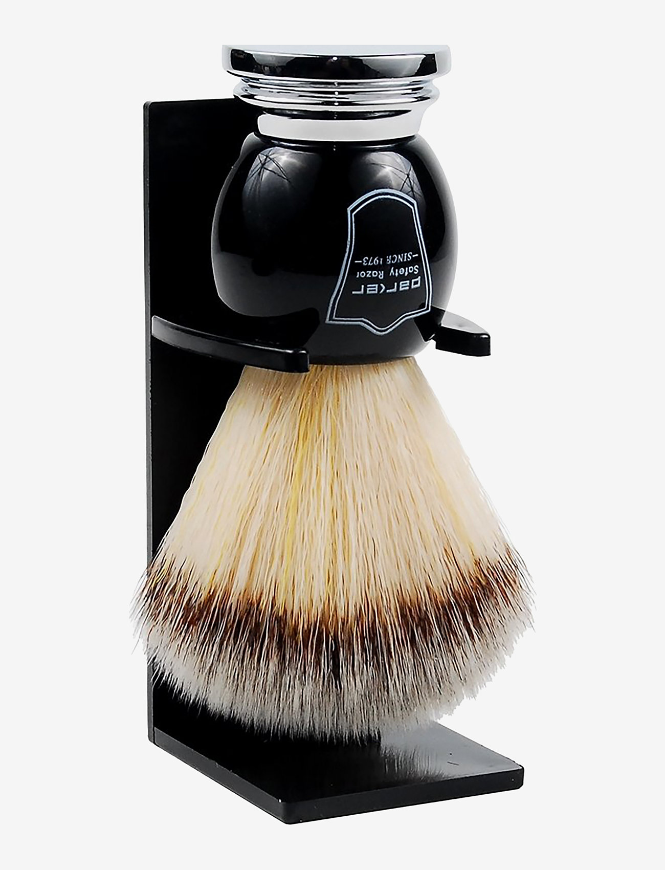 Parker - Black Chrome Handle Synthetic Bristle Shave Brush - over 500 kr - black chrome - 1
