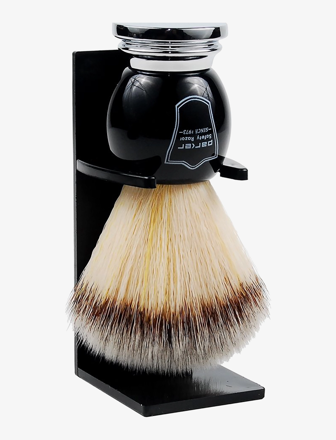 Parker - Black Chrome Handle Synthetic Bristle Shave Brush - above 500kr - black chrome - 1