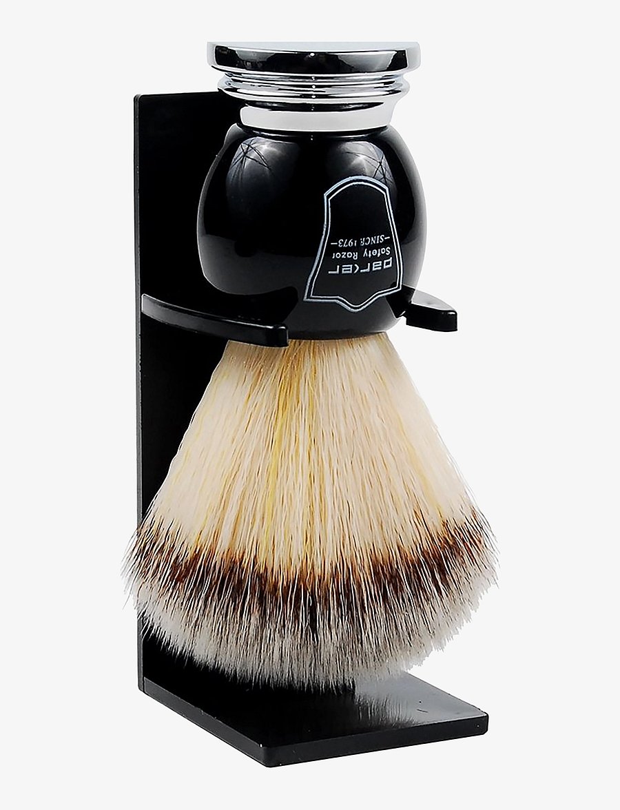 Parker - Black Chrome Handle Synthetic Bristle Shave Brush - above 500kr - black chrome - 1
