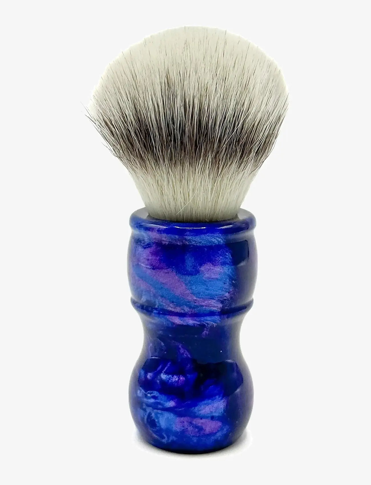 Parker - Parker Iridescent Blue Resin Handle Synthetic Bristle Brush - "Blue Storm" - barberkoste - indescent blue - 0