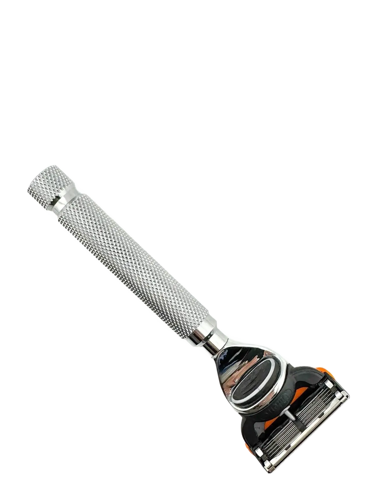 Parker Parker Heavyweight Chrome Textured Handle Fusion Compatible Razor with a Fusion Blade - Rakning - CHROME / silver