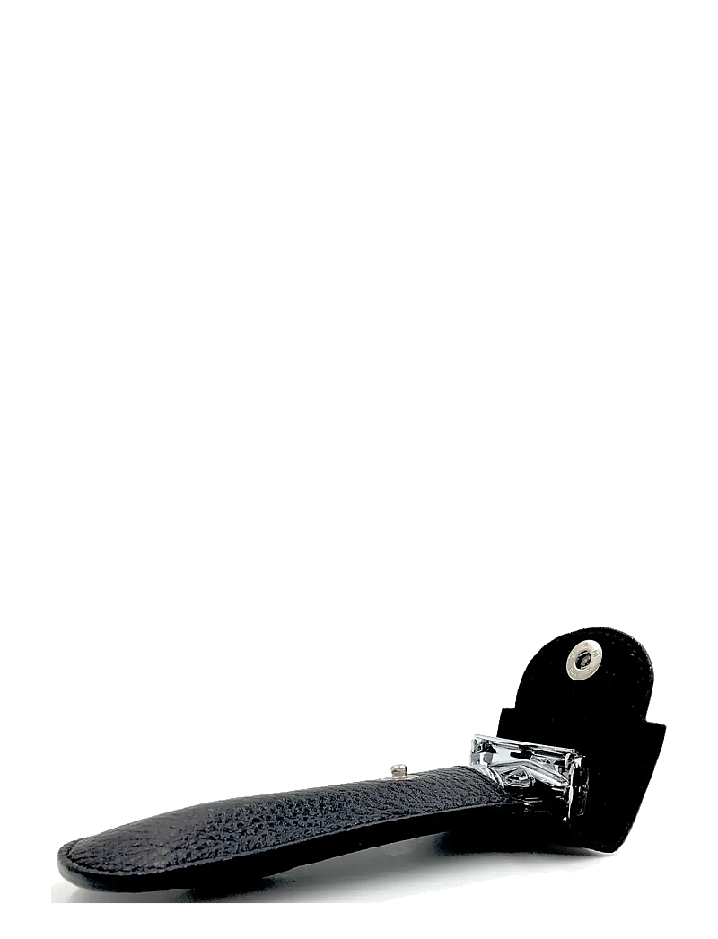 Parker - Leather Black Safety Razor Case - pardlid - black - 2