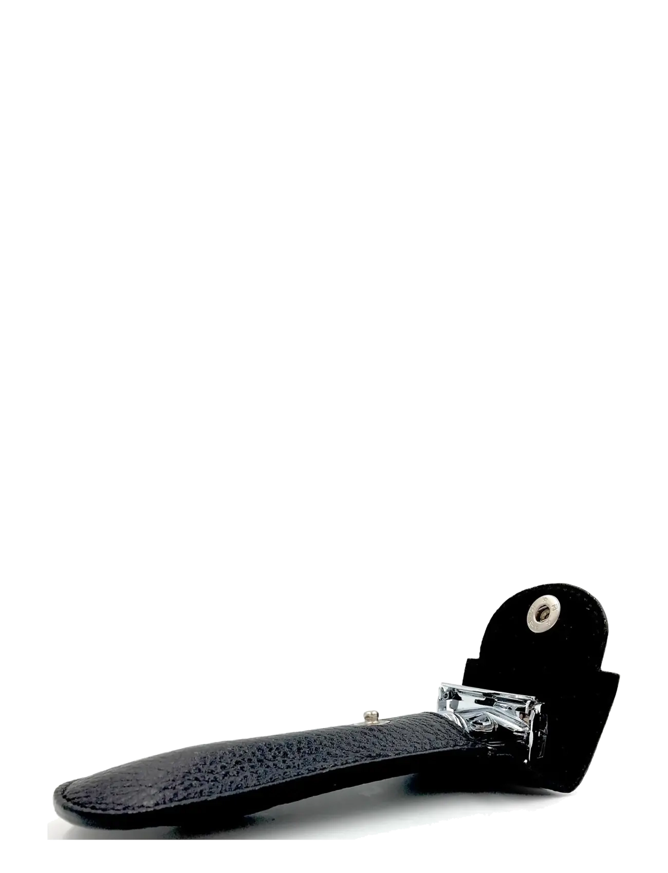 Parker - Leather Black Safety Razor Case - barberskrabere - black - 2