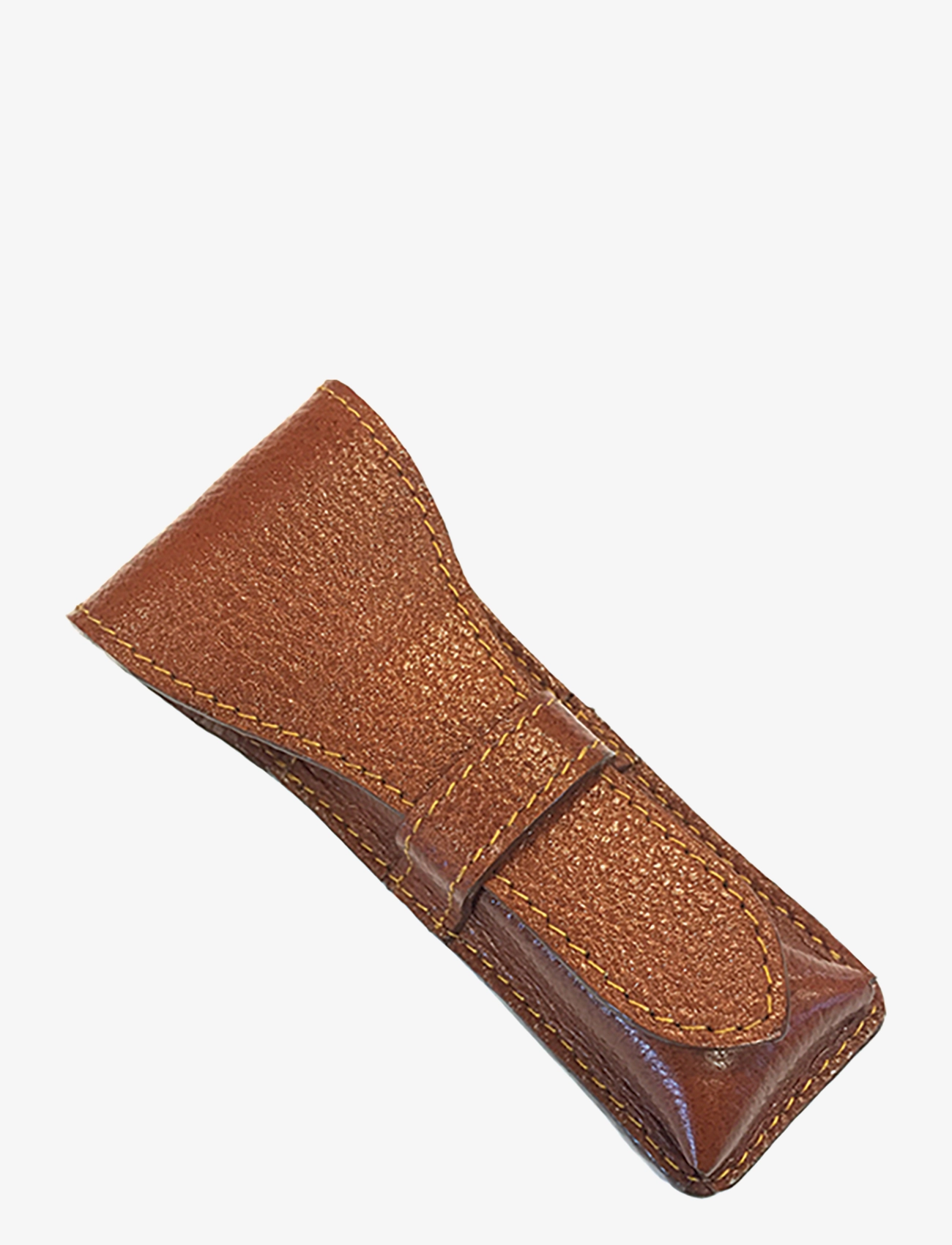 Parker Leather Pouch Brown for Safety Razors - Pardlid - SADDLE BROWN / brown