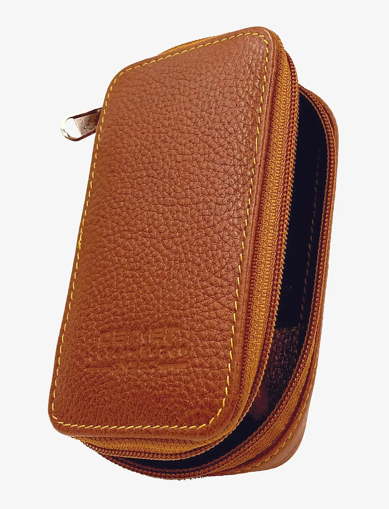 Parker - Parker Zipper Close Saddle Leather Case for Safety Razor and Blades - rakhyvel - saddle brown - 0