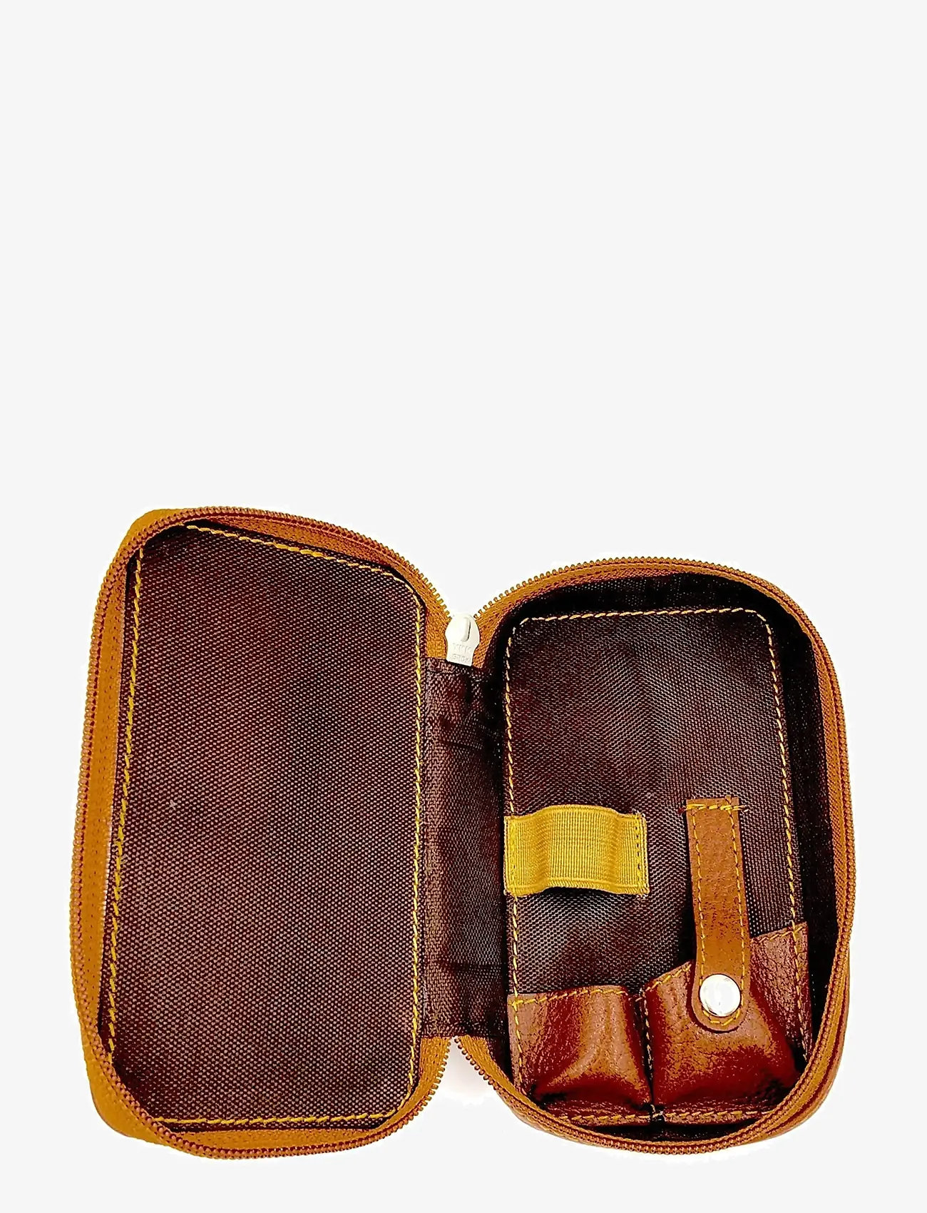 Parker - Parker Zipper Close Saddle Leather Case for Safety Razor and Blades - rakhyvel - saddle brown - 1