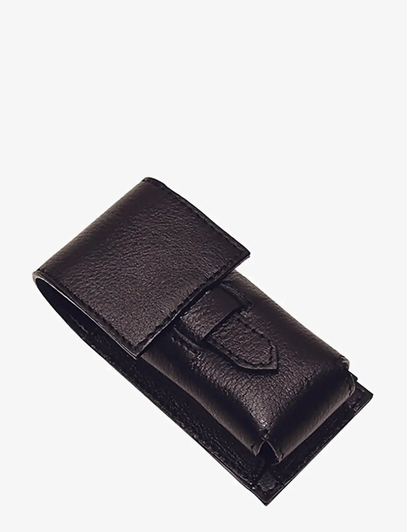 Parker - Parker Leather Pouch for Shaving Brushes- Black - barberkoste - black - 0