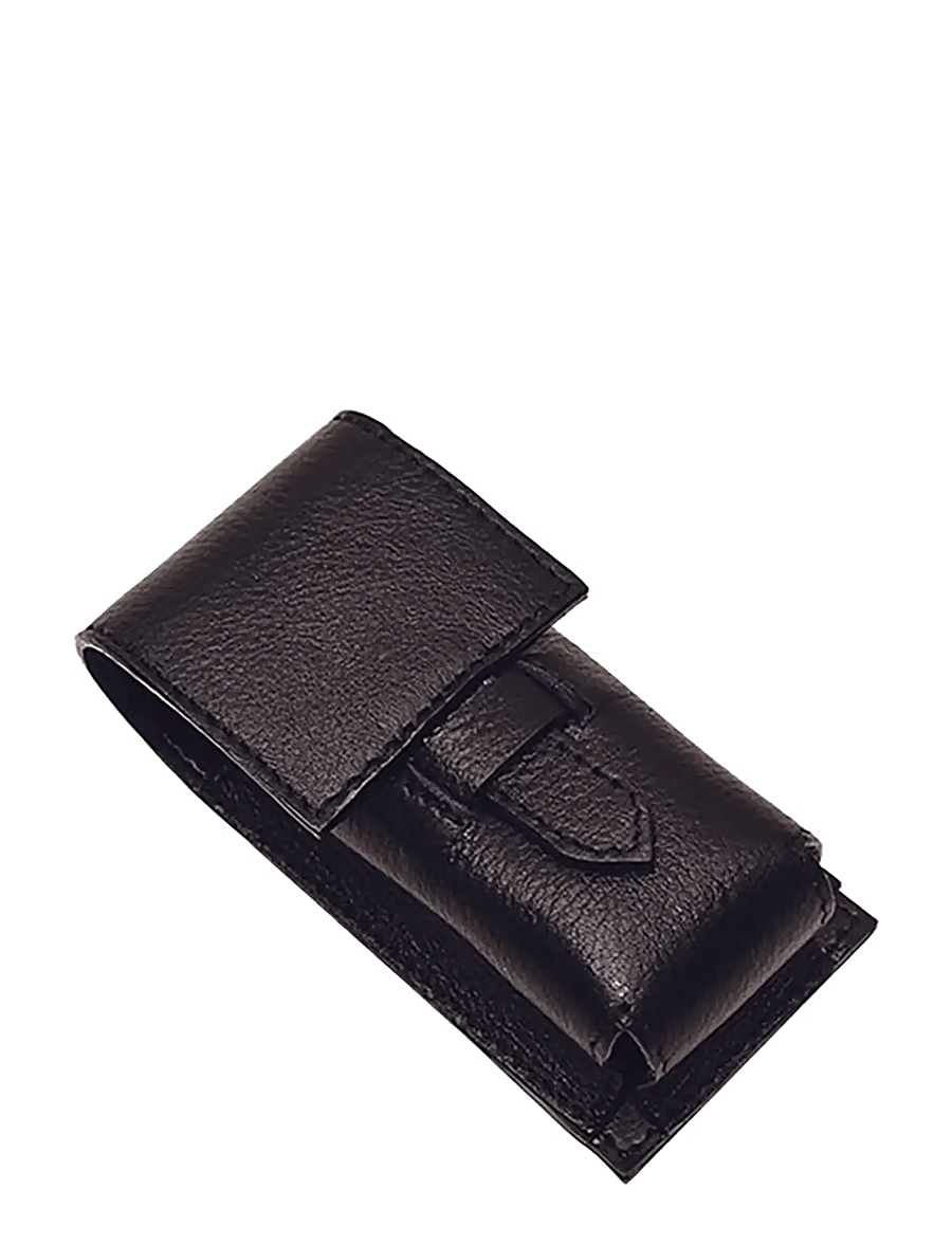 Parker - Parker Leather Pouch for Shaving Brushes- Black - habemeajamispintslid - black - 0