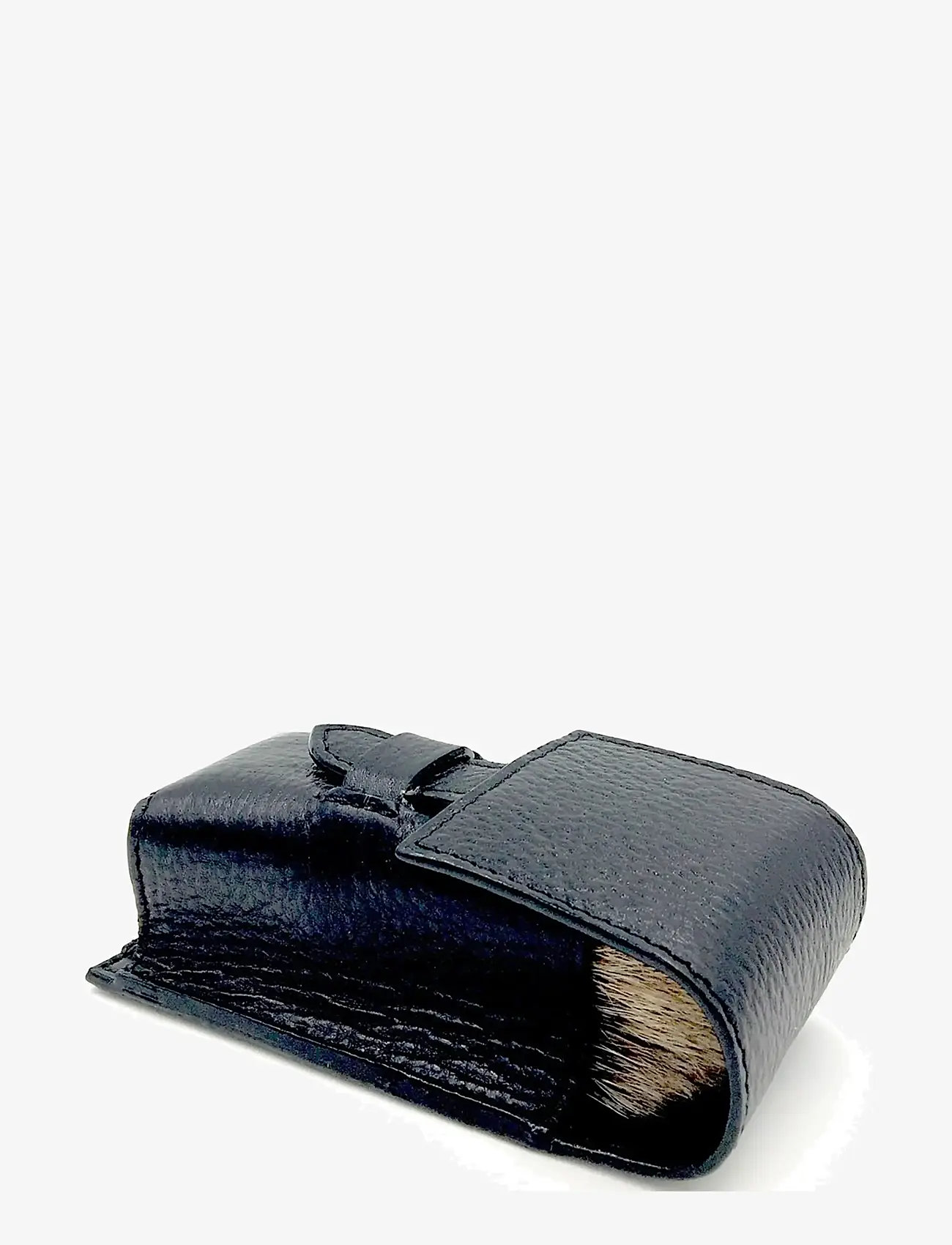 Parker - Parker Leather Pouch for Shaving Brushes- Black - barberkoste - black - 1