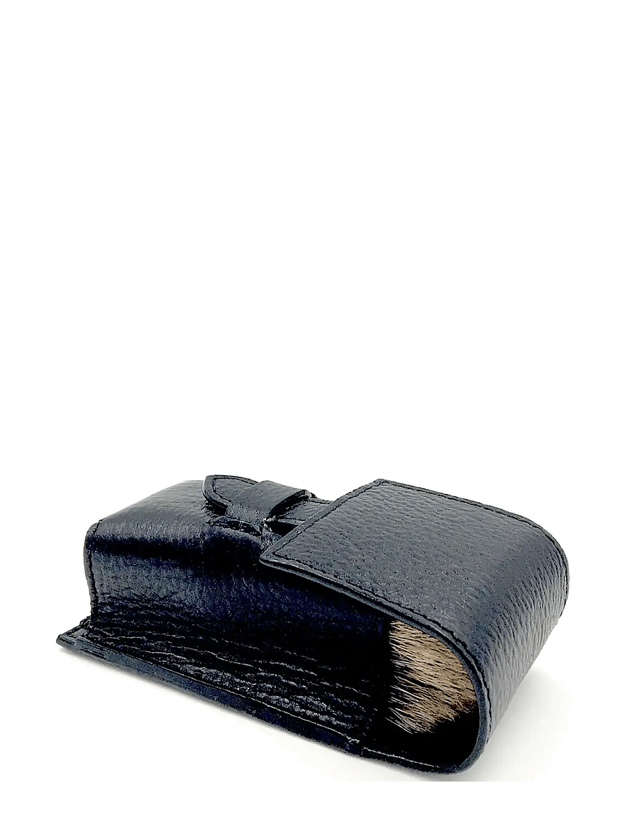 Parker - Parker Leather Pouch for Shaving Brushes- Black - habemeajamispintslid - black - 1