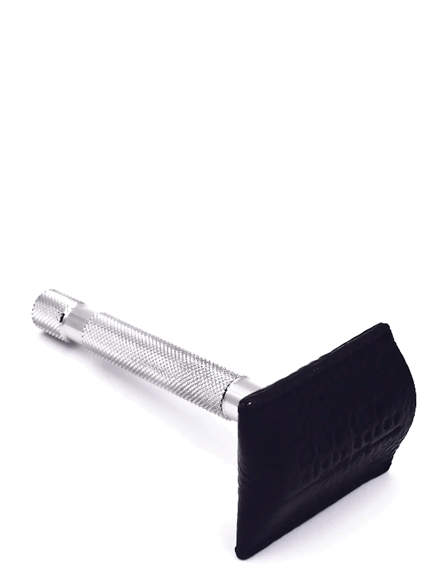 Parker - Parker Leather Safety Razor Cover - pardlid - black - 0