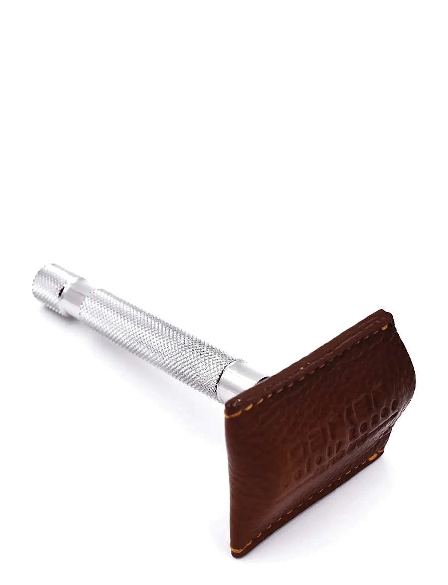 Parker - Parker Leather Safety Razor Cover - pardlid - saddle brown - 0