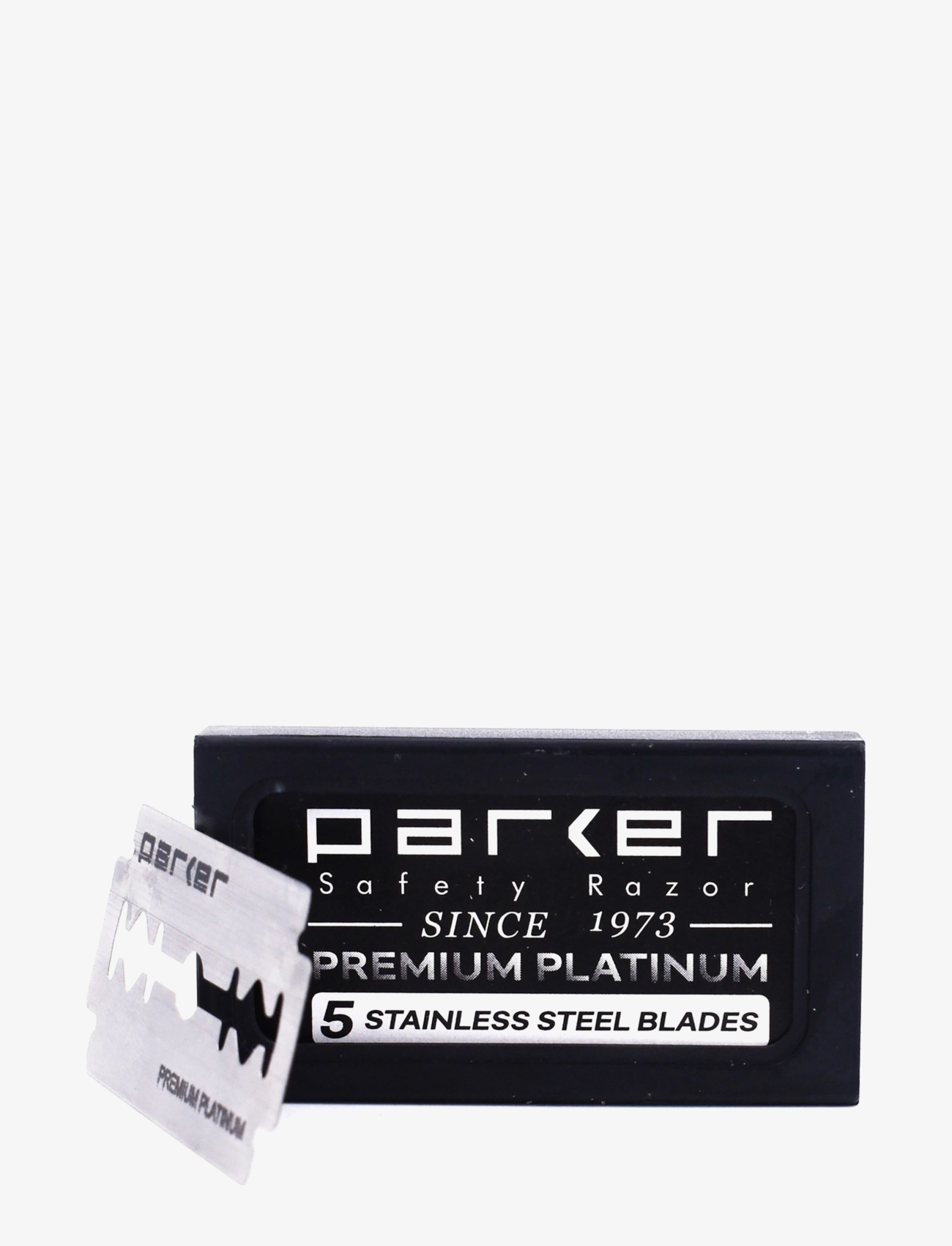 Parker Premium Platinum Double Edge Blades 5 Pack, Barbering Products, Sølv, Str: ONE SIZE