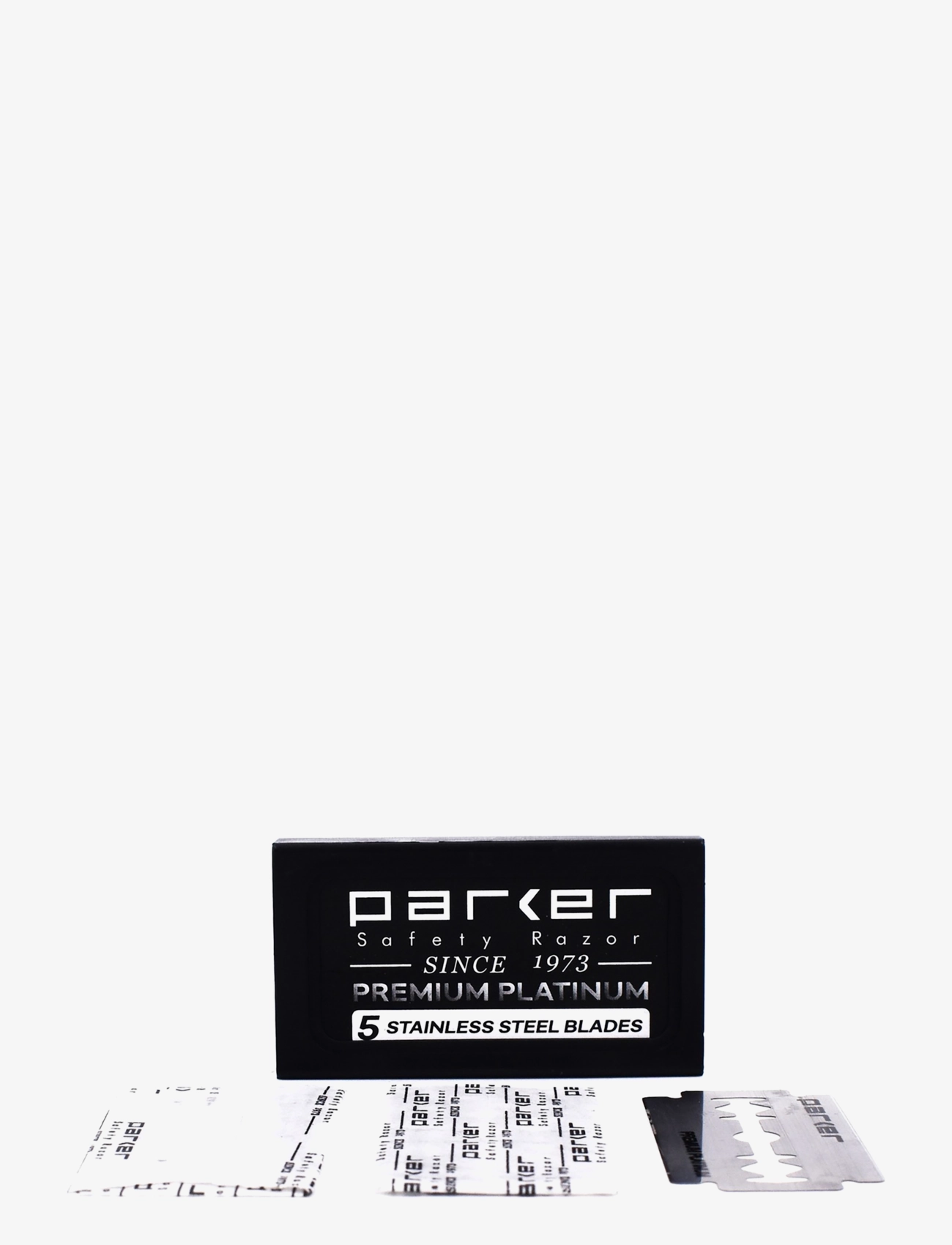 Parker - Parker Premium Platinum Double Edge Blades - 5 pack - rakning - stainless steel - 1