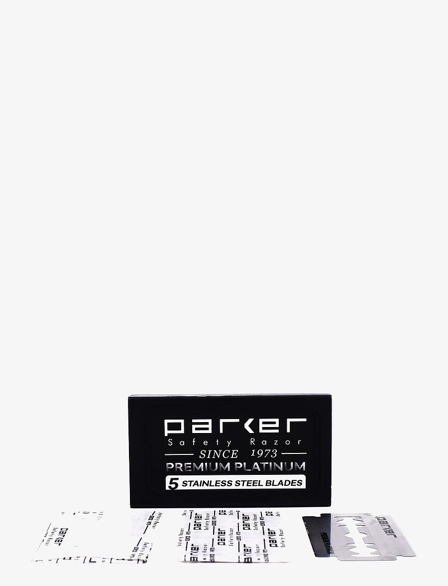 Parker - Parker Premium Platinum Double Edge Blades - 5 pack - produkter til barbering - stainless steel - 1