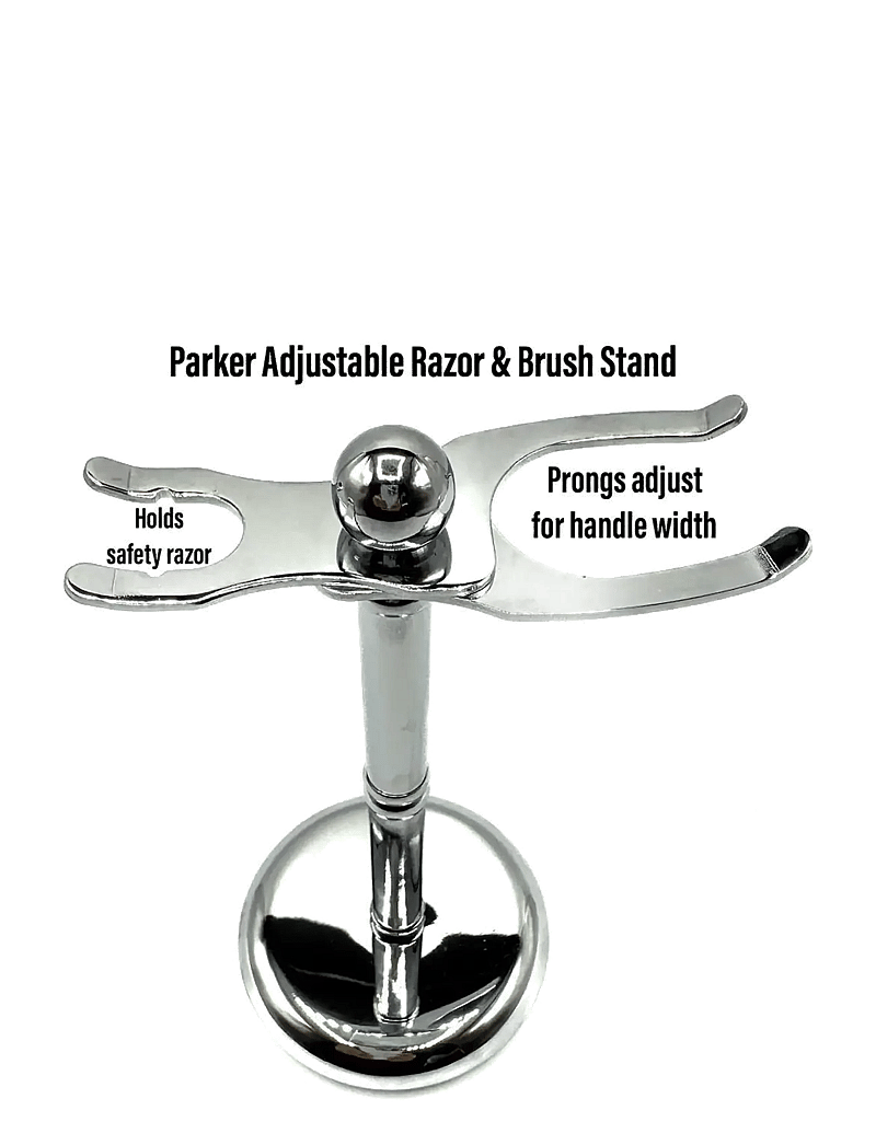 Parker - Parker Deluxe Adjustable Chrome 2 Prong Shave Stand - päevitamiseelne - chrome - 1
