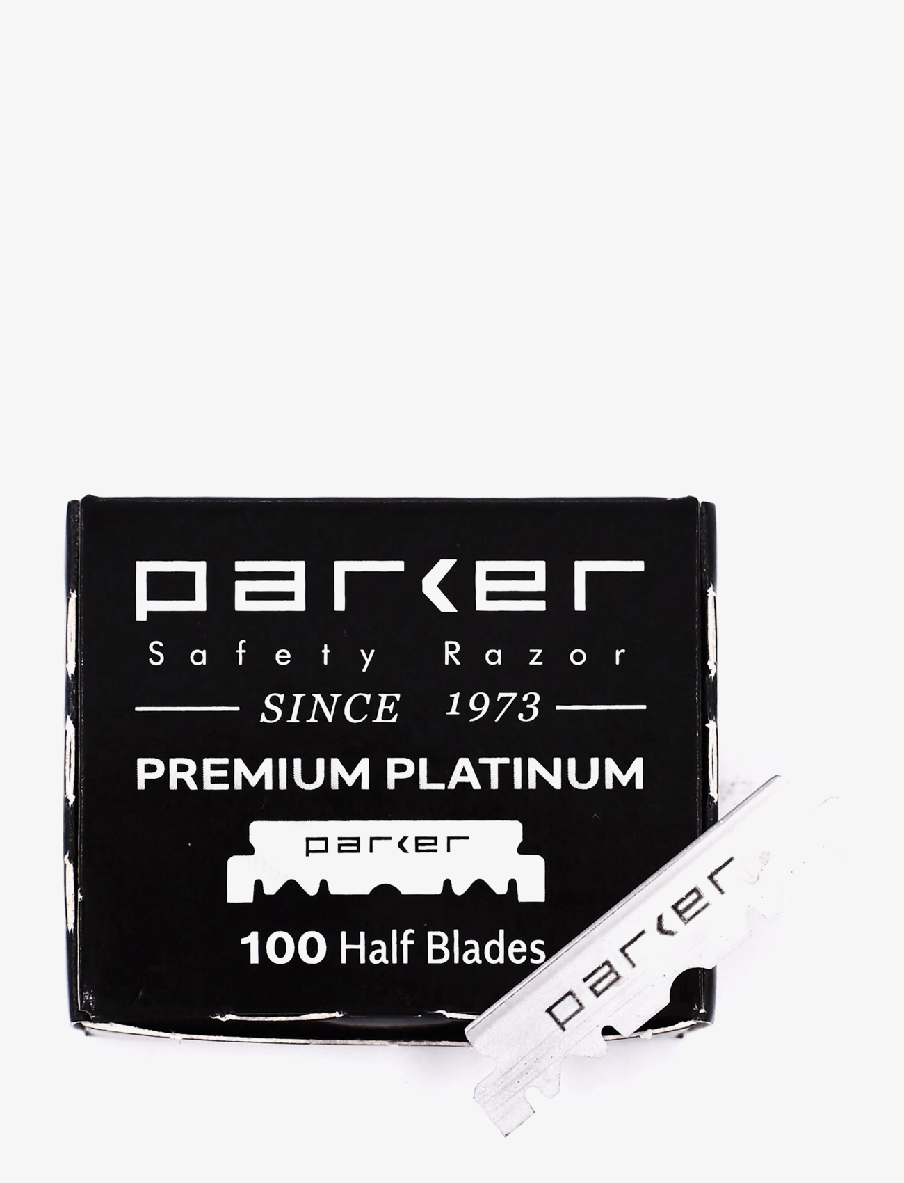 Parker Premium Platinum Half Blades for Barber Razors - 100 Ct. (1 x 100) - Produkter til barbering - STAINLESS STEEL / silver
