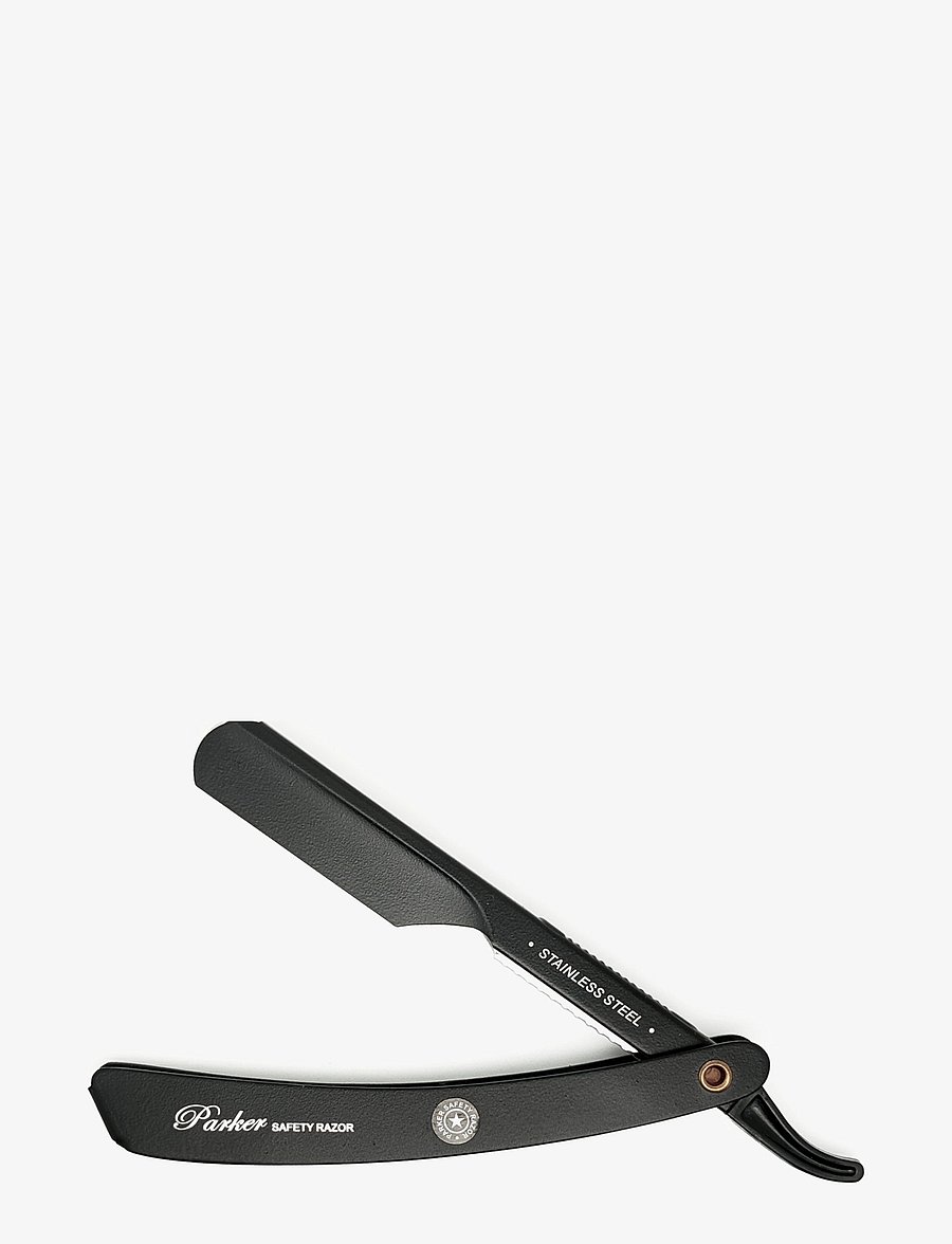 Parker - PTABK Adjustable Push w. 3 blade option Metal Black Barber/Straight Razor - pardlid - black - 2