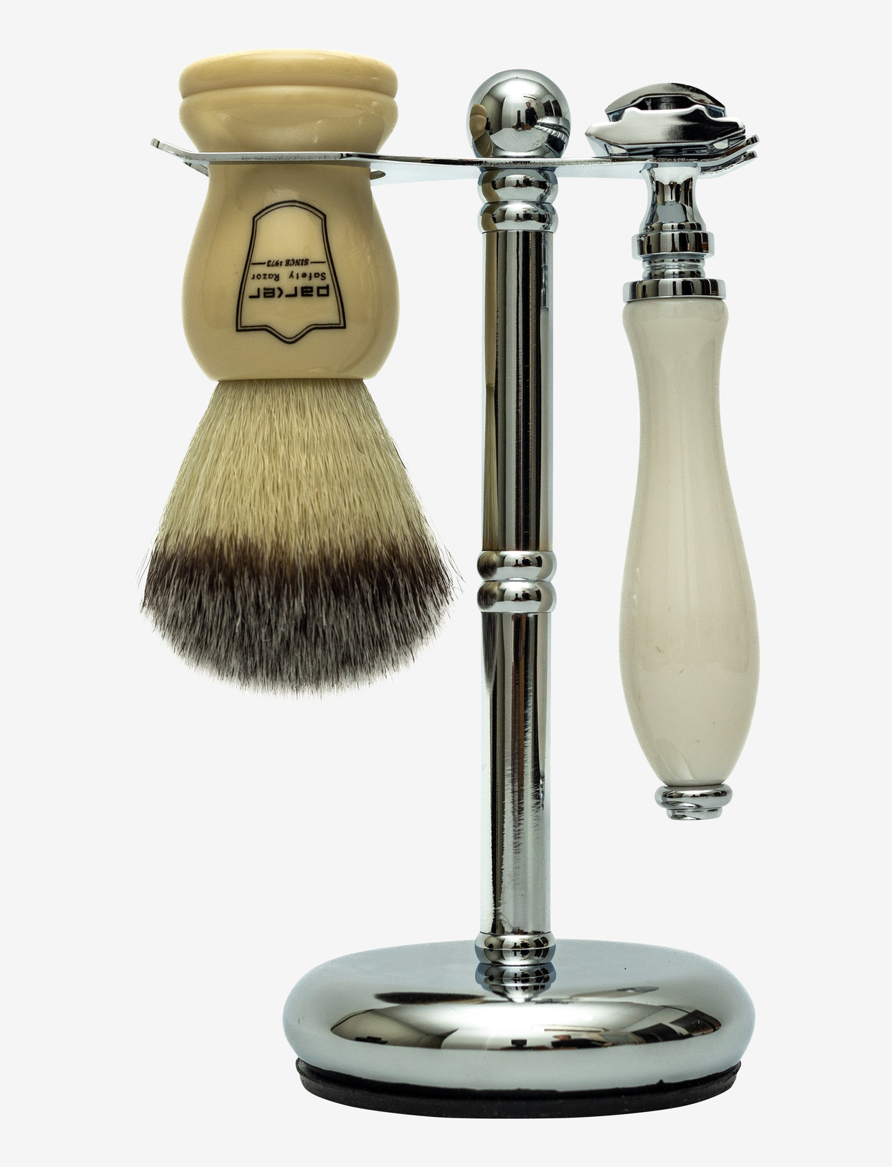 Parker - 3 piece Ivory brush-111W-Chrome Stand - birthday gifts - ivory - 0