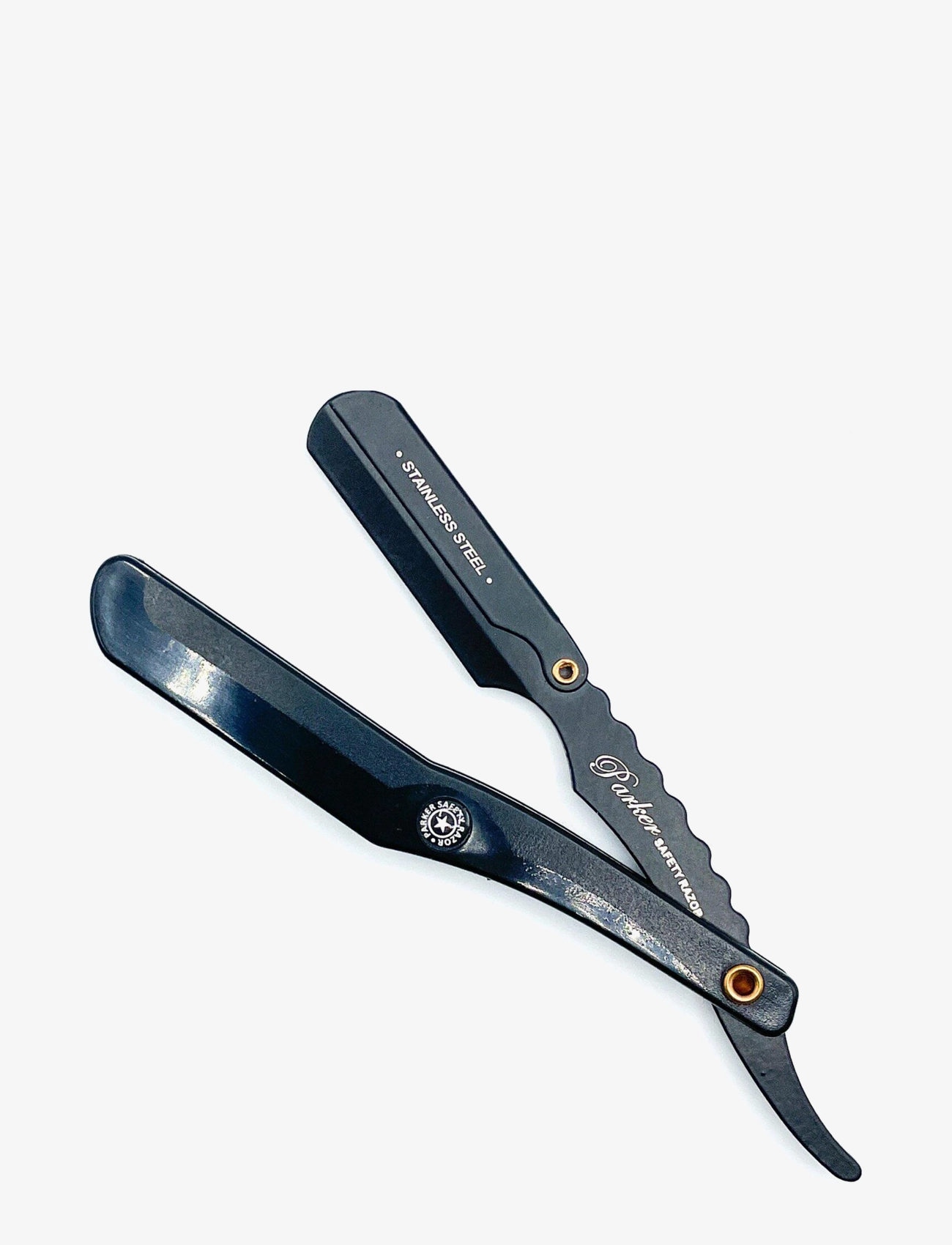 Parker Parker SRBBA - Black ABS Handle Clip Type Black Blade Holder Barber/Straight Razor - Rakning - BLACK / black