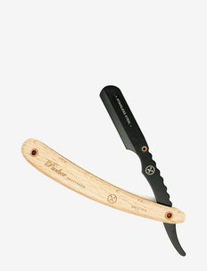 Parker SRPBA - Light Wood Handle Clip Type Black Blade Holder Barber/Straight Razor, Parker