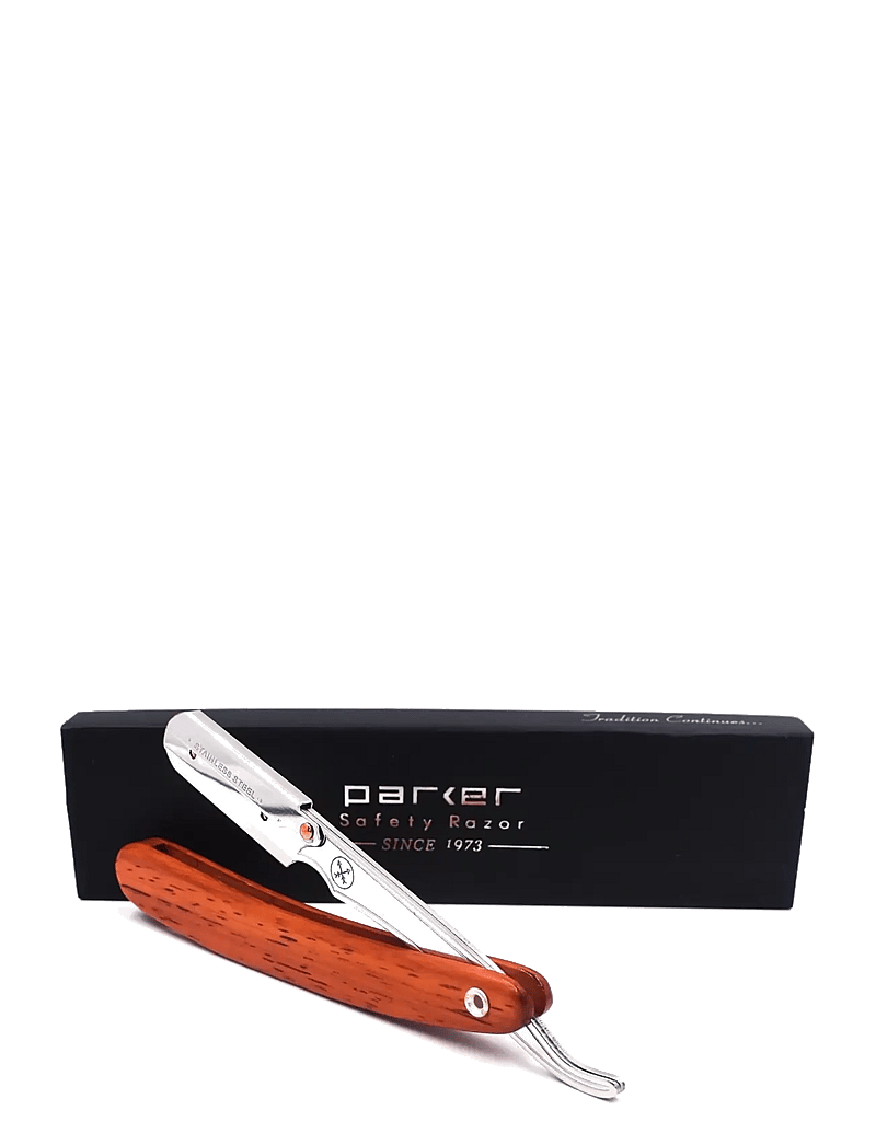 Parker - SRRW - Rosewood Handle Clip Type Barber/Straight Razor - pardlid - rose wood - 3