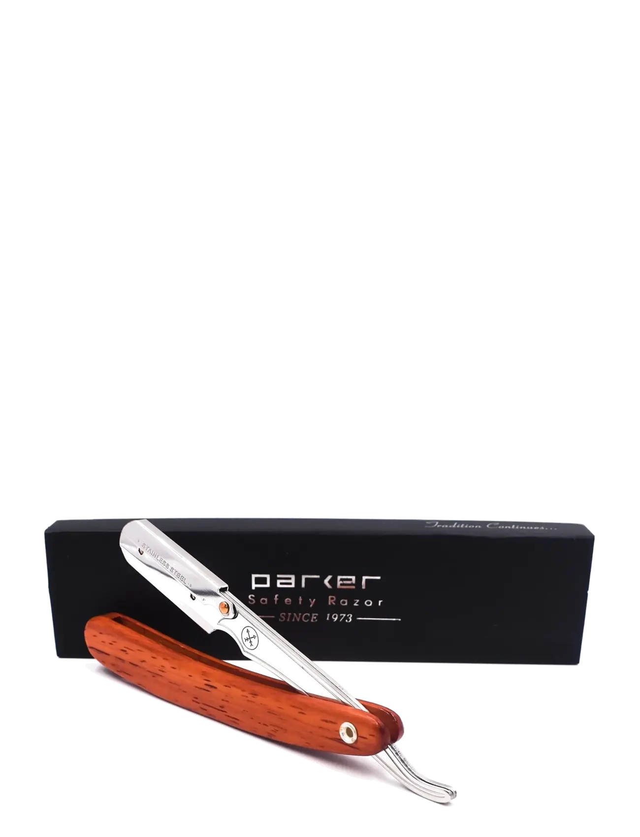 Parker - SRRW - Rosewood Handle Clip Type Barber/Straight Razor - pardlid - rose wood - 3