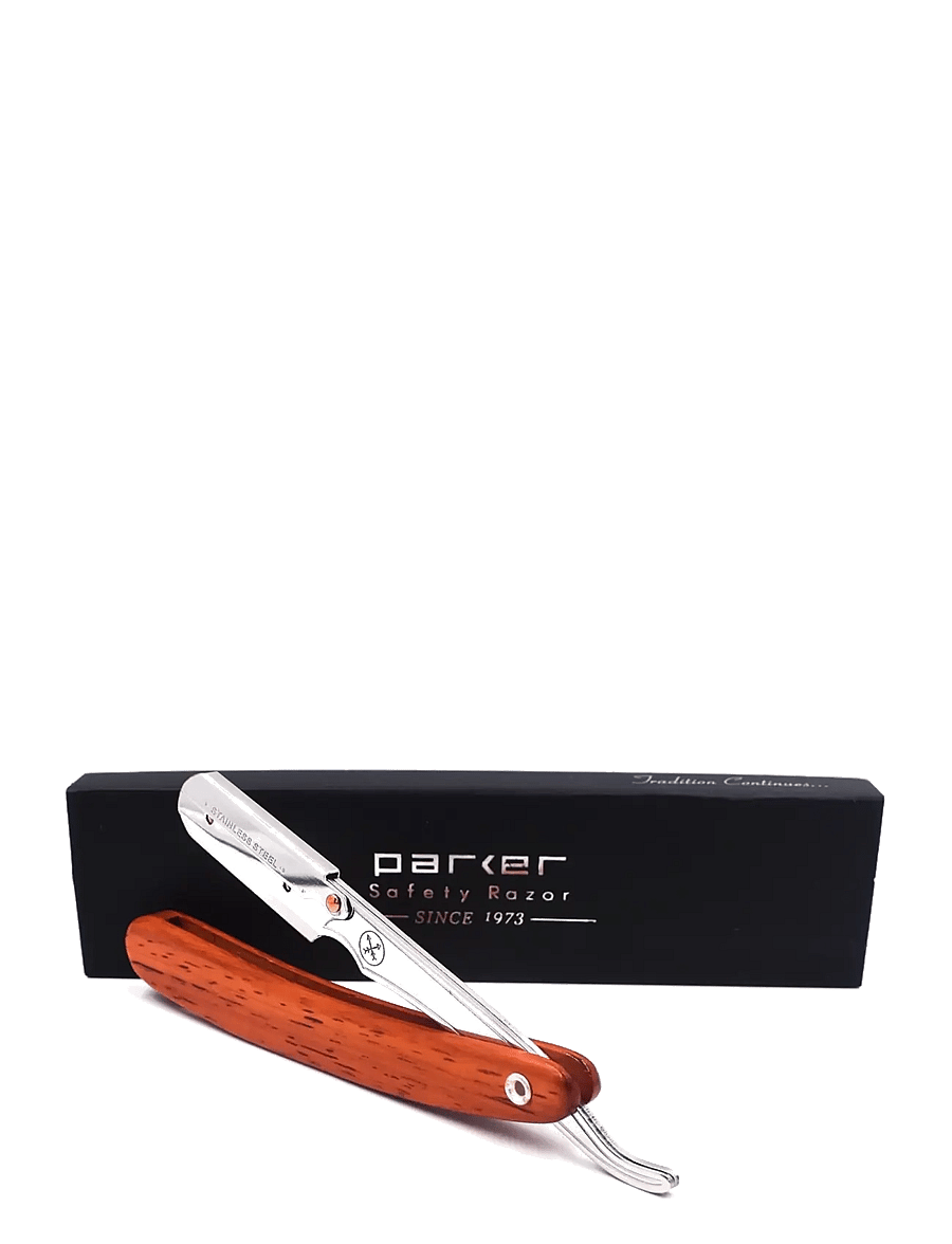 Parker - SRRW - Rosewood Handle Clip Type Barber/Straight Razor - pardlid - rose wood - 3