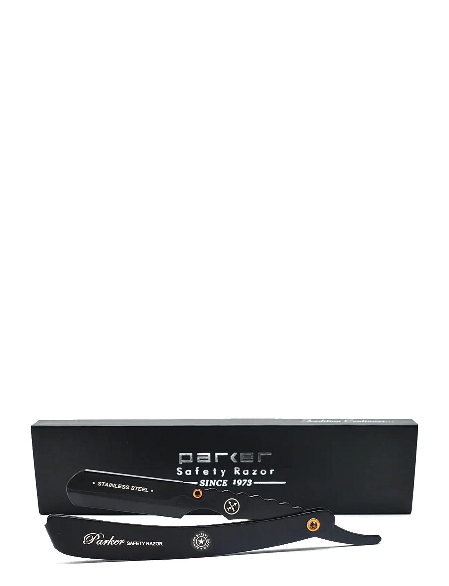 Parker - Parker SRXBLK- Heavy Duty Stainless Steel Handle Clip Type Black Blade Holder Barber/Straight Razor - pardlid - black - 3