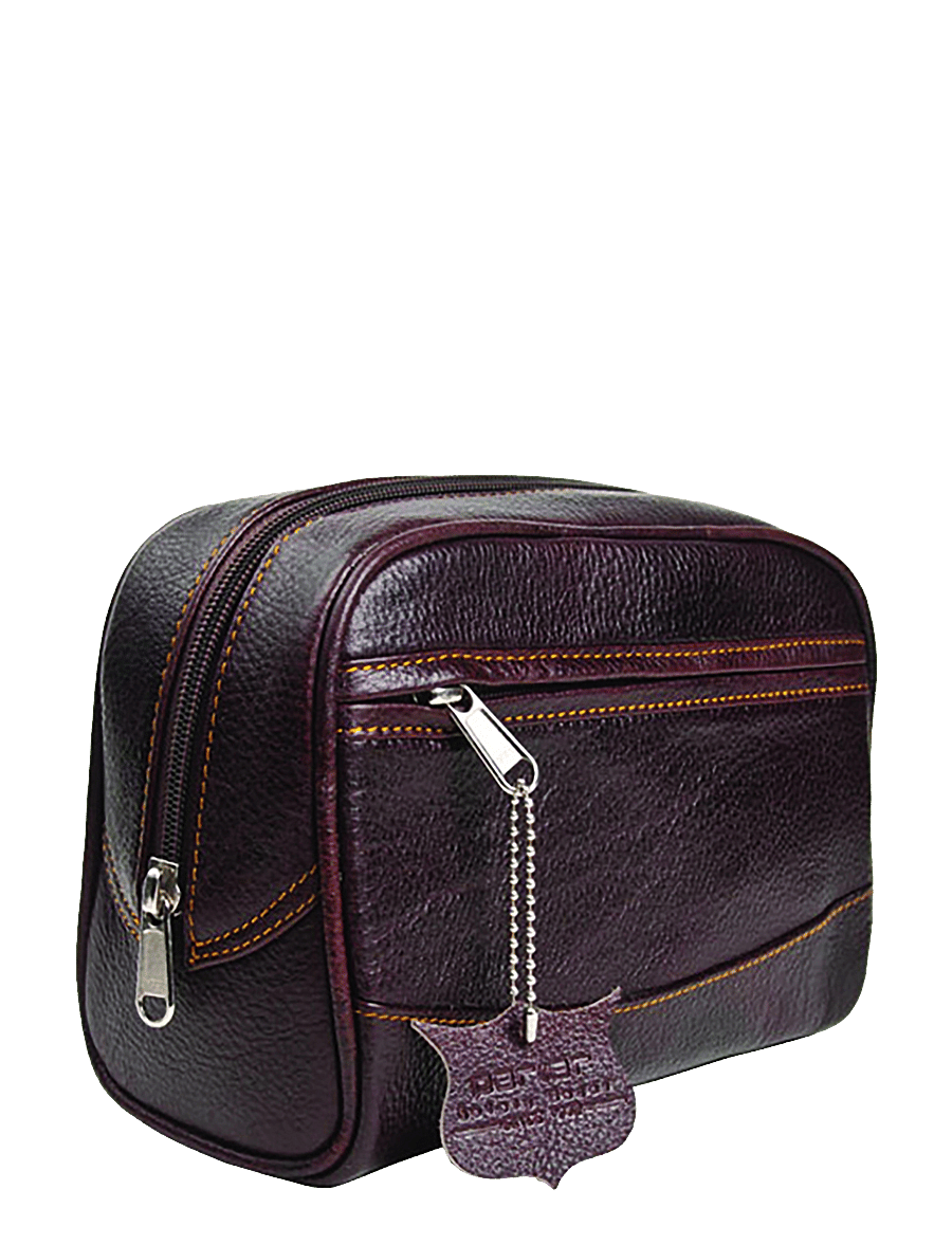 Parker - Parker Leather Travel/Dopp Kit - Large (8"x5"x4") - kosmeetikakotid - leather - 0