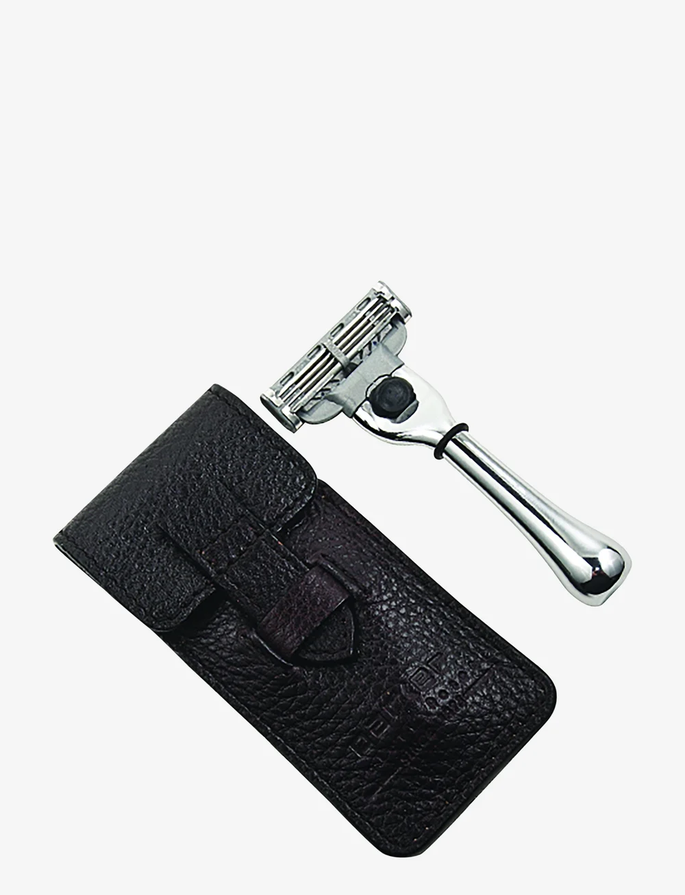 Parker - Parker Travel Mach 3 Compatible Razor with Leather Case - above 500kr - chrome - 0
