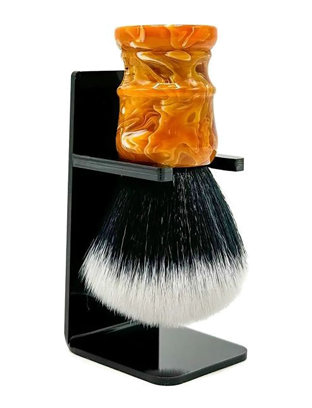 Parker - Parker Marbled Yellow Resin Handle - Tuxedo Knot Synthetic Bristle Brush "Solar Storm" - rakborste - yellow mix - 1