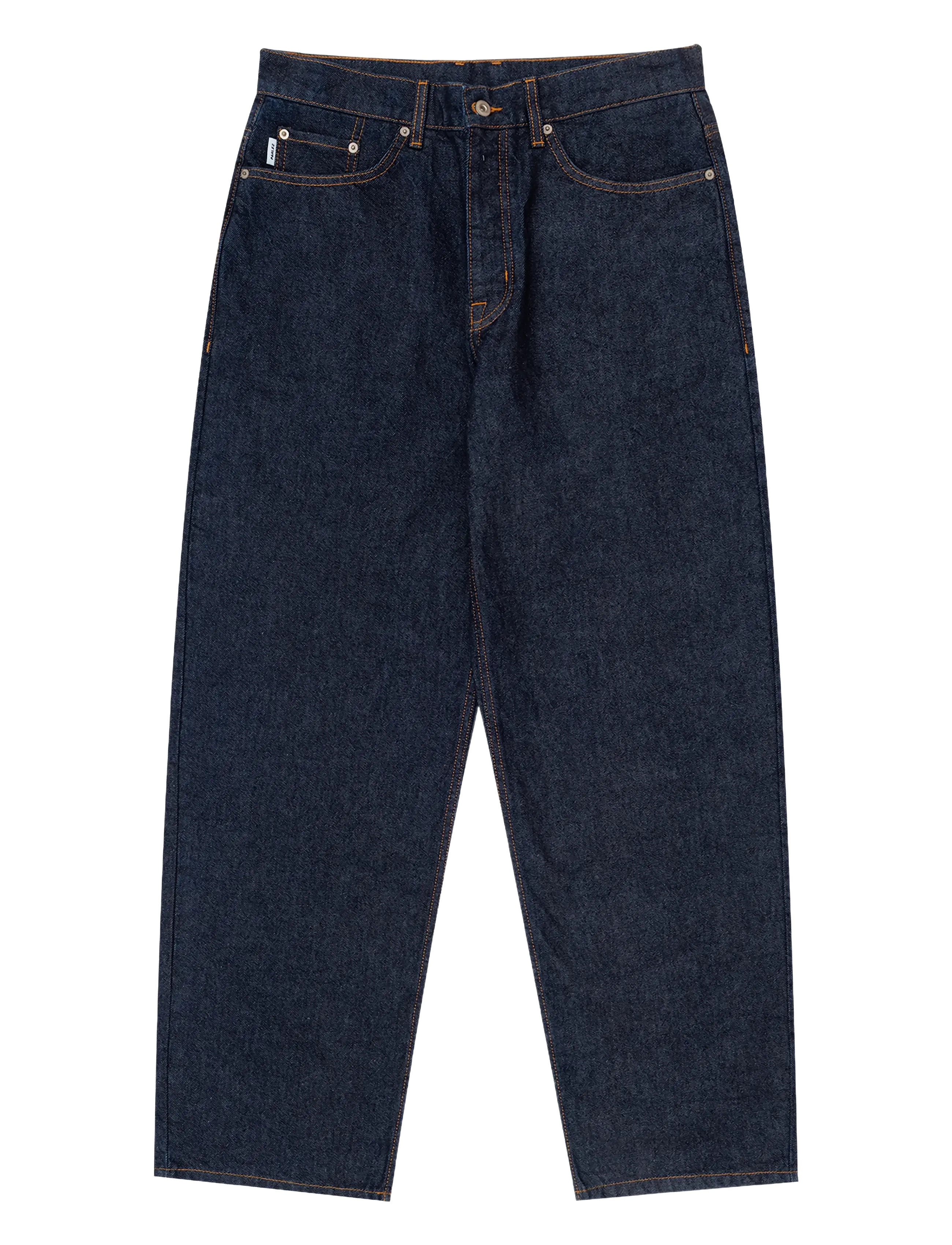 Parlez Prospect Denim Trouser - Kleidung - MID ENZYME WASH / navy