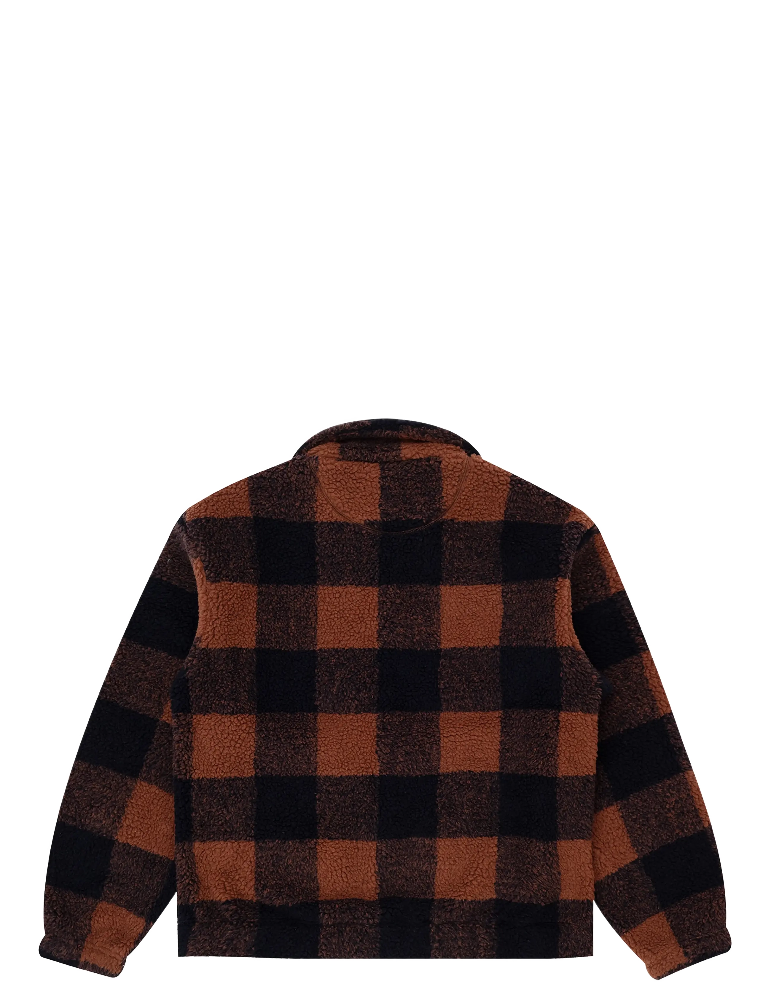 Parlez - Province Check Sherpa - fleece-pullover - walnut - 1