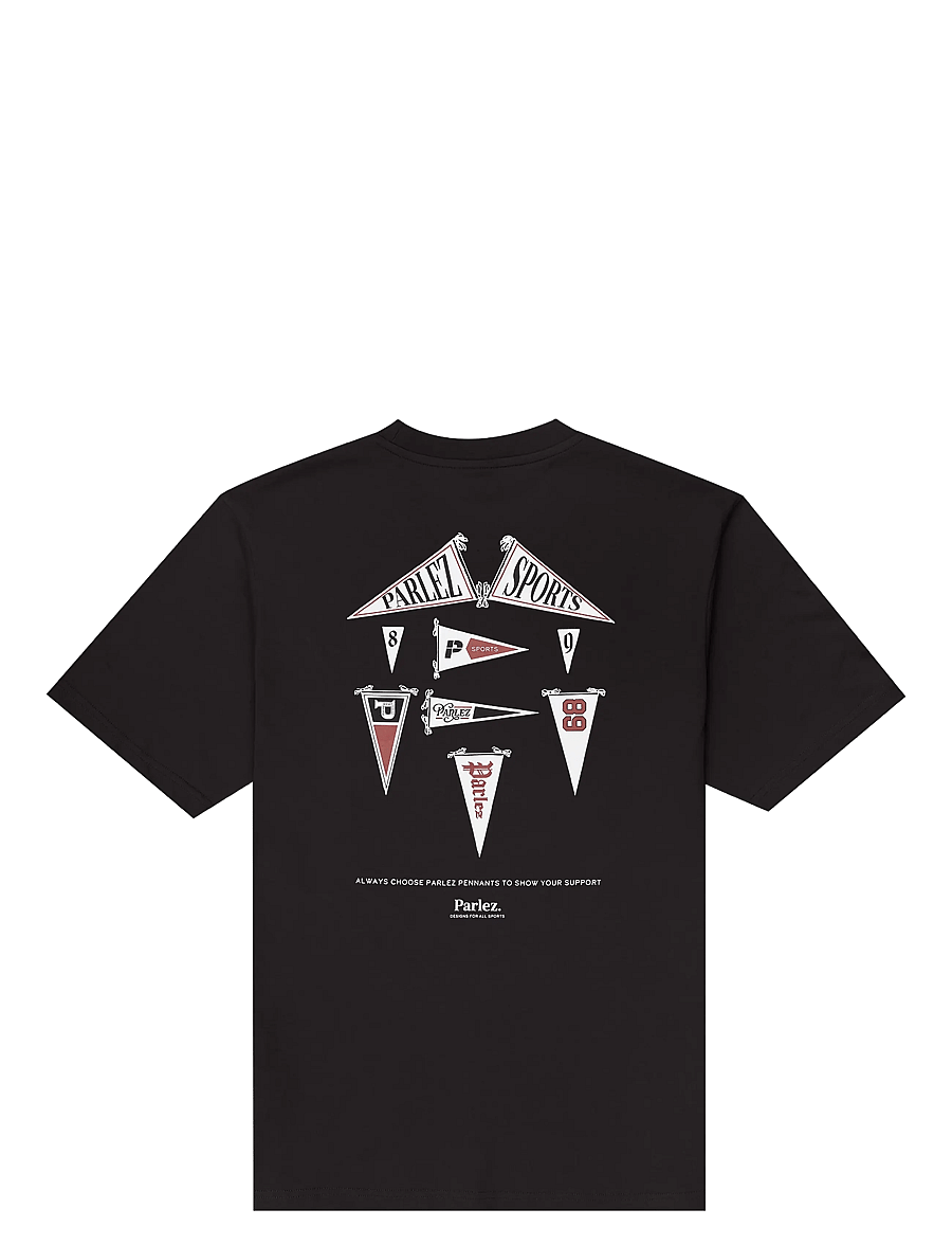 Parlez - Pennant T-Shirt - kurzärmelige t-shirts - black - 1