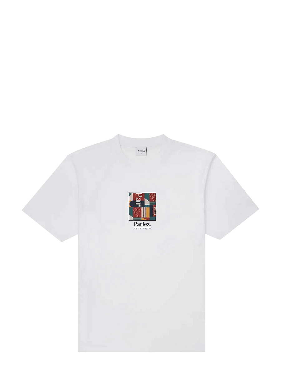 Parlez - Burford T-Shirt - kurzärmelige t-shirts - white - 0